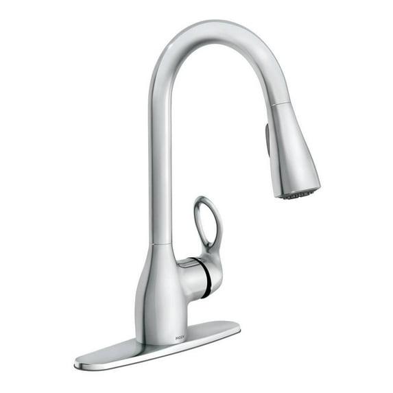 Moen CA87011 Kleo Single Handle, High Arc Kitchen Faucet, Pull-Down Spray, Chrome - Quantity 1
