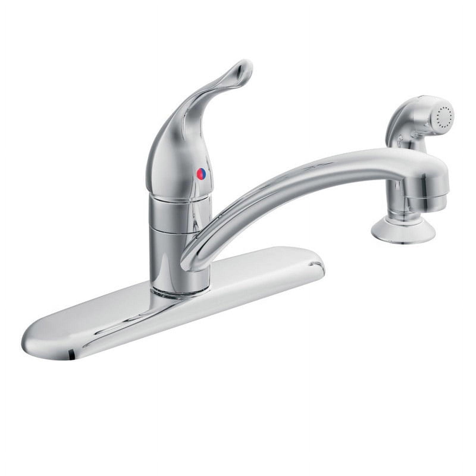 Moen Chateau Chrome One Handle Kitchen Faucet with Side Sprayer