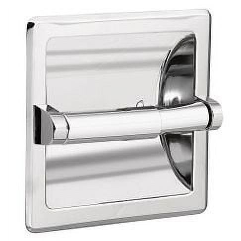 Chrome Recessed Toilet Paper Holder with Mounting Hardware