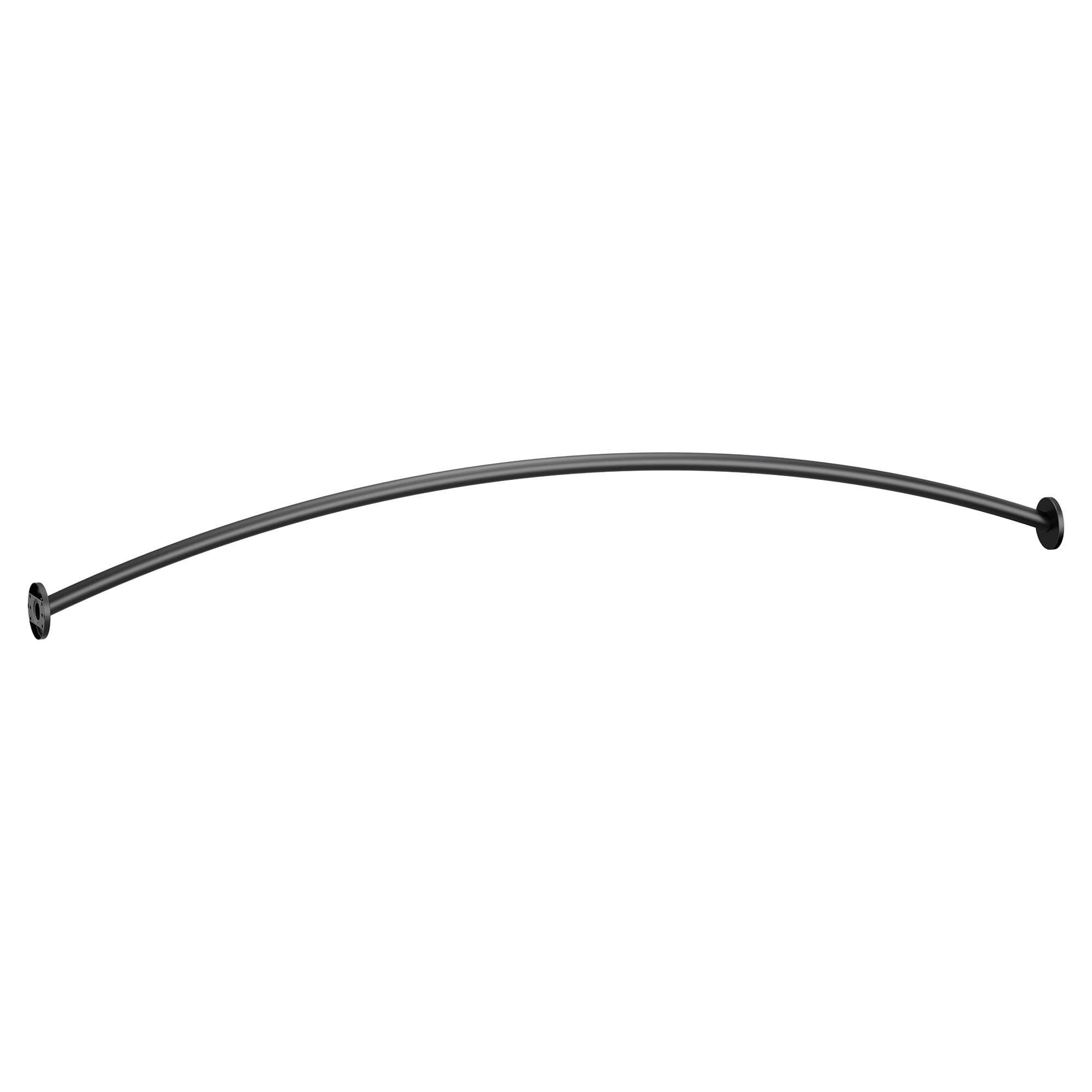 Matte Black Stainless Steel 5-Foot Curved Wall Mounted Shower Rod