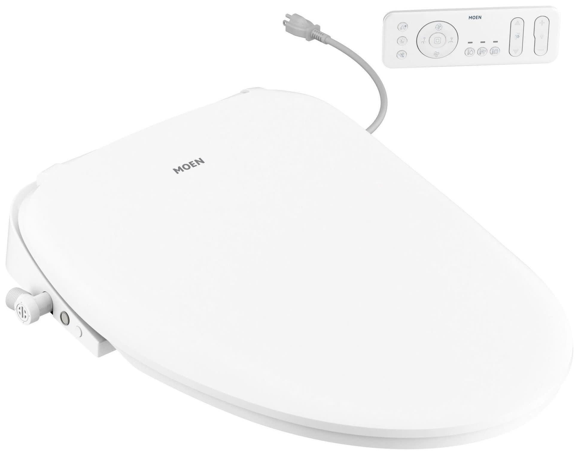 Moen EB2100-E 5-Series Premium Electronic Bidet Seat for Elongated Toilets with Remote