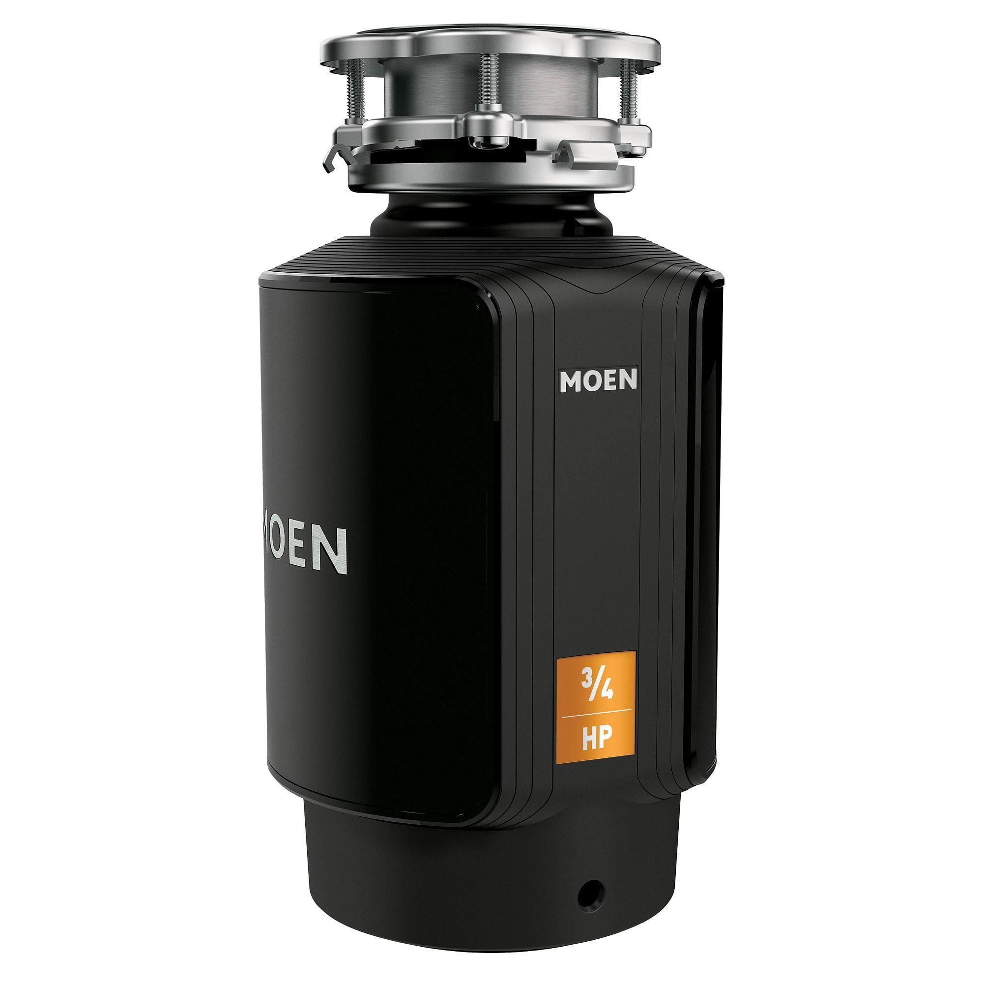 Moen 3/4 HP Black and Silver Continuous Feed Garbage Disposal