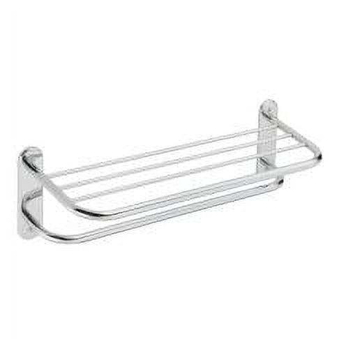 Polished Stainless Steel 24" Wall Mounted Towel Bar Shelf