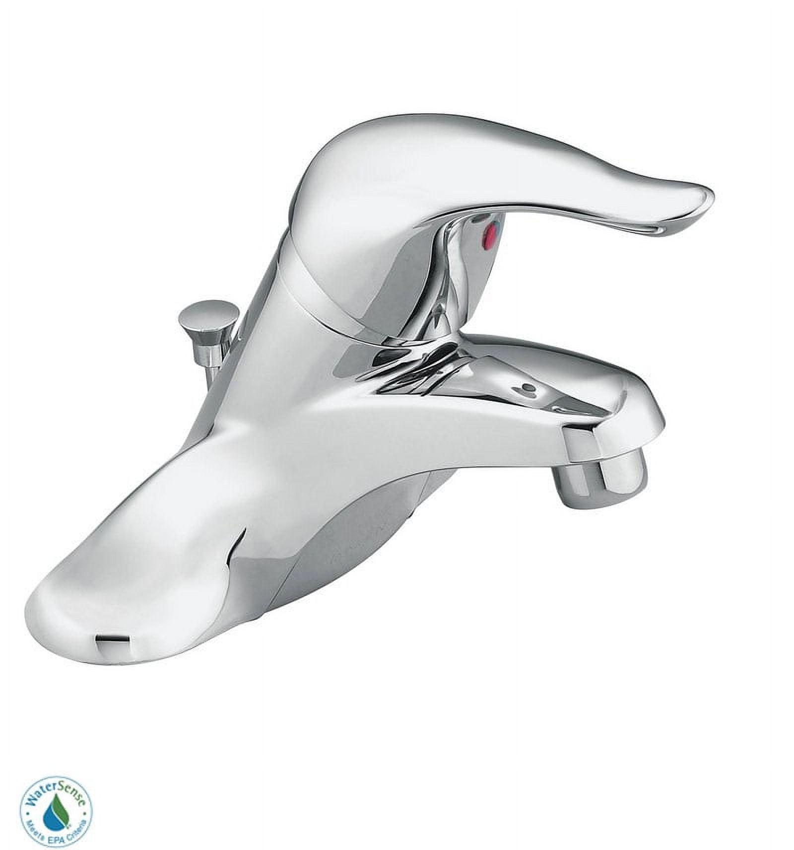 Sleek Chrome Modern Centerset Bathroom Faucet with Ceramic Disc Valve