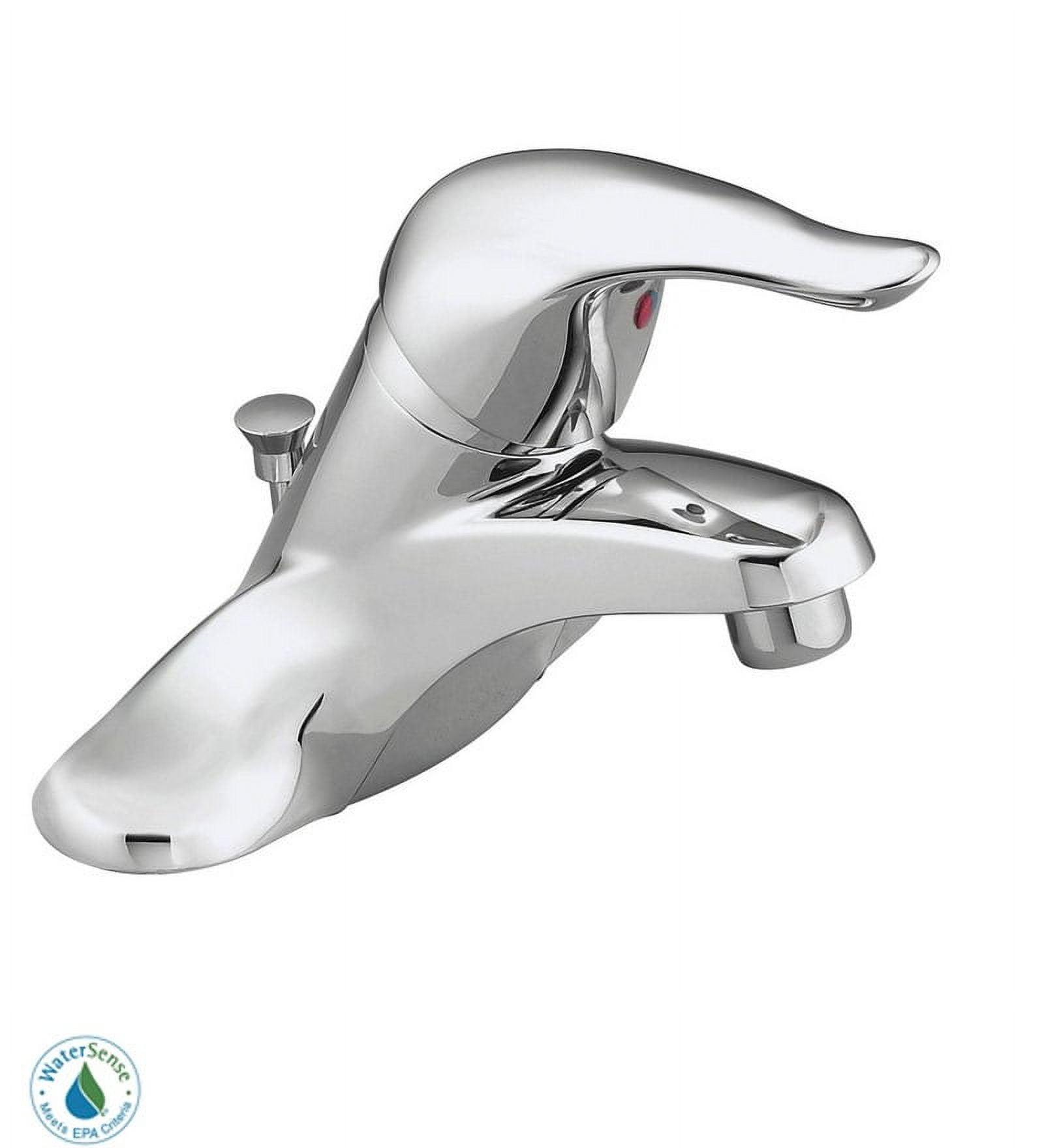 Chrome 7" Modern Centerset Bathroom Faucet with Lever Handle