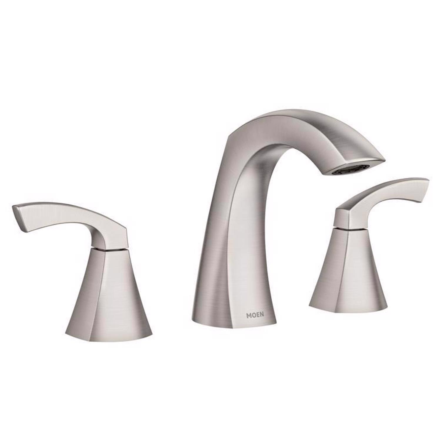 Moen Lindor Brushed Nickel Widespread Bathroom Sink Faucet 8 - 16 in.