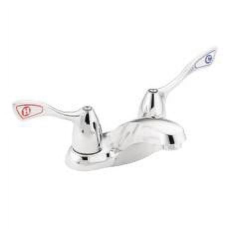 Chrome Modern Double Handle Centerset Bathroom Faucet