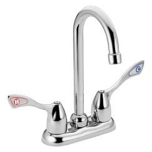 Commercial High-Arc Chrome Bar Faucet with Ceramic Disc Cartridges