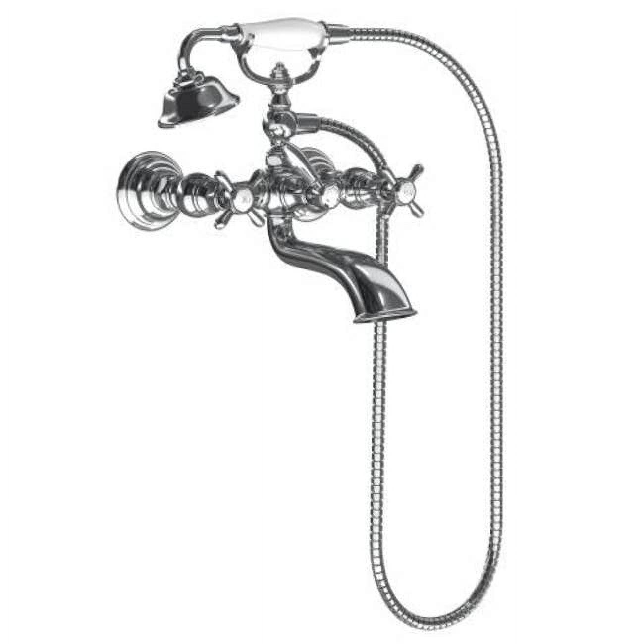 Weymouth Chrome Two-Handle Tub Filler with Hand Shower