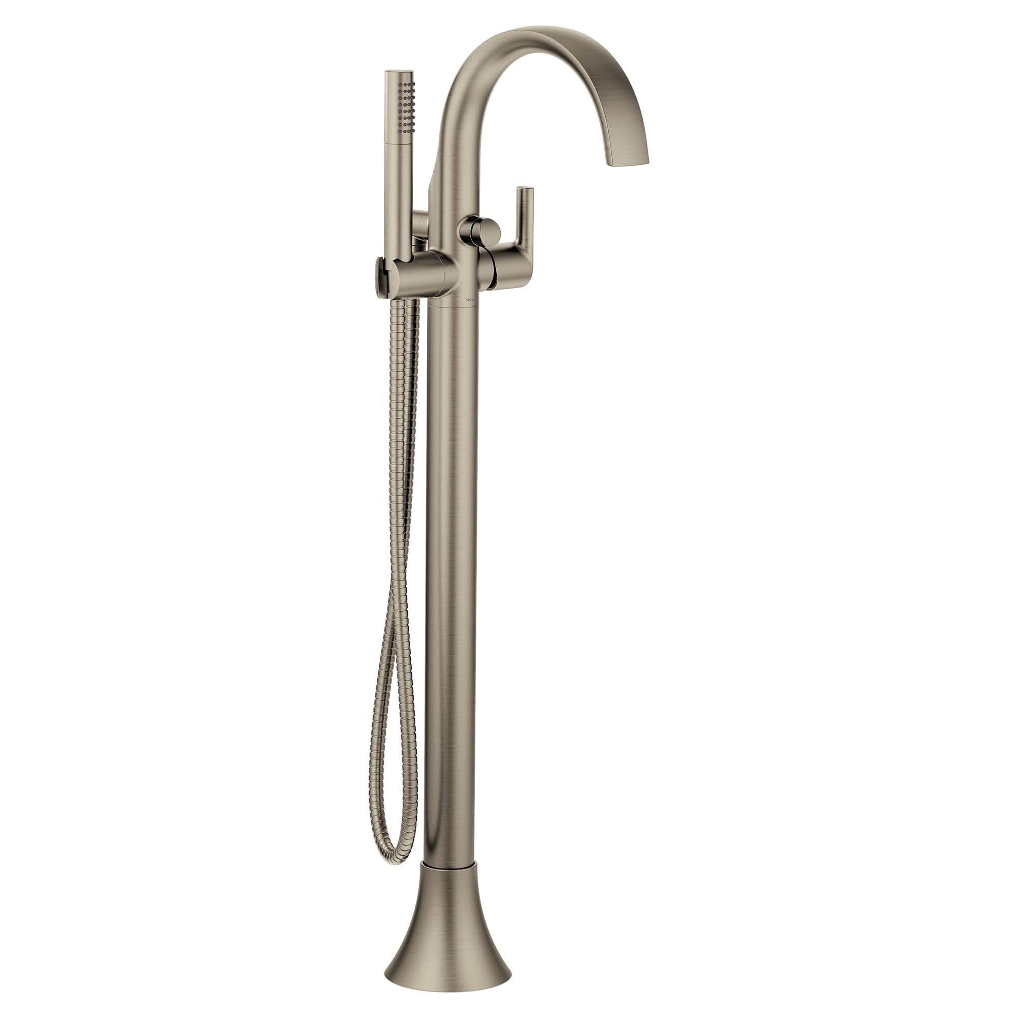 Doux Single Handle Floor Mounted Freestanding Tub Filler with Handshower