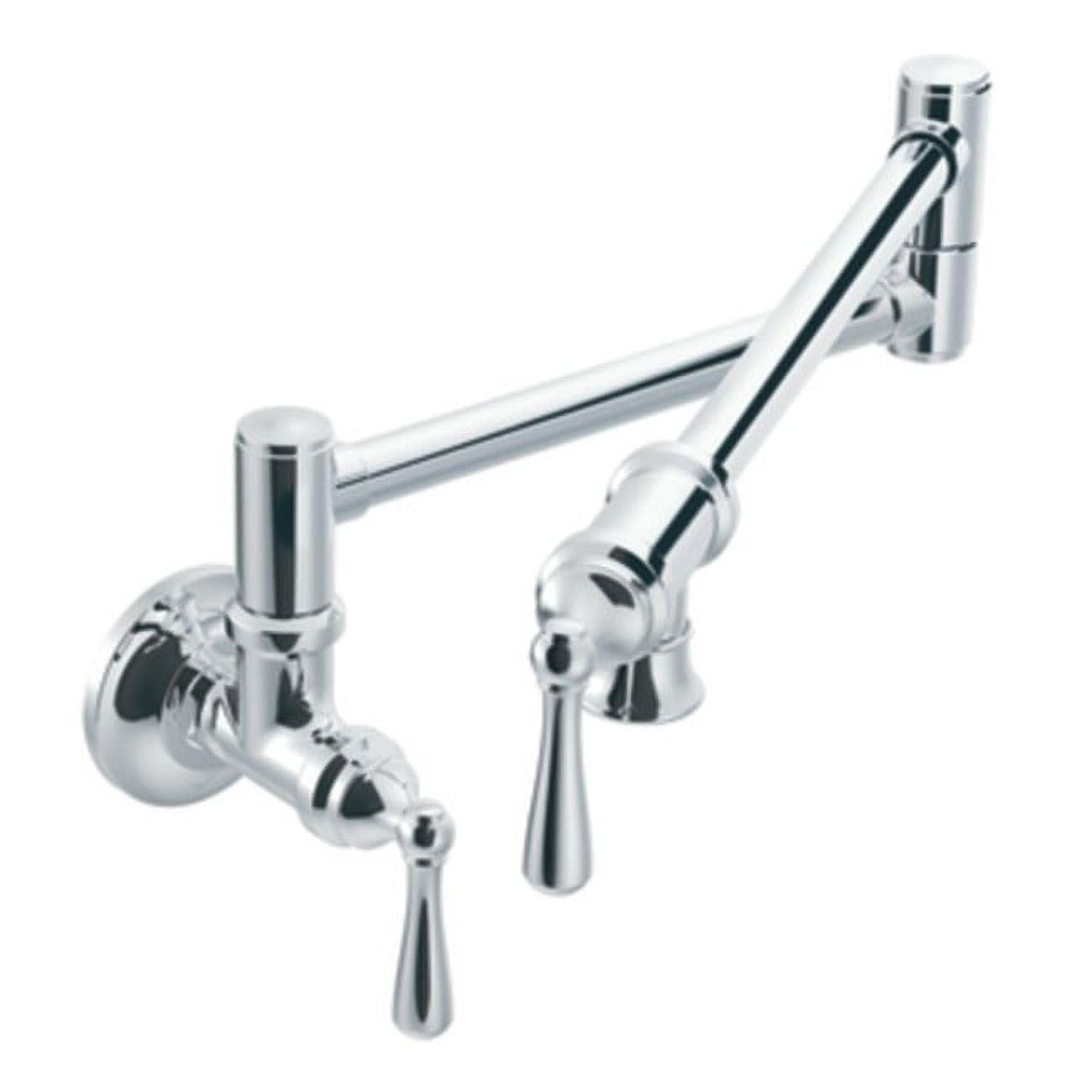 Moen Traditional Wall Mount Swing Arm Folding Pot Filler Kitchen Faucet