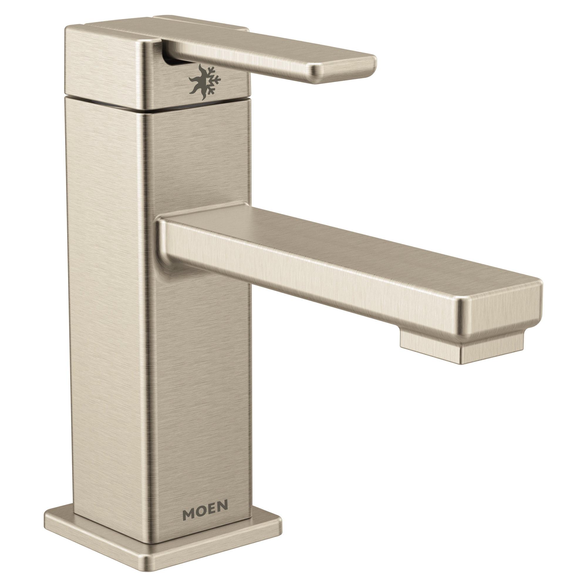 Elegant 90 Degree 6.31" Brushed Nickel Single-Handle Bathroom Faucet