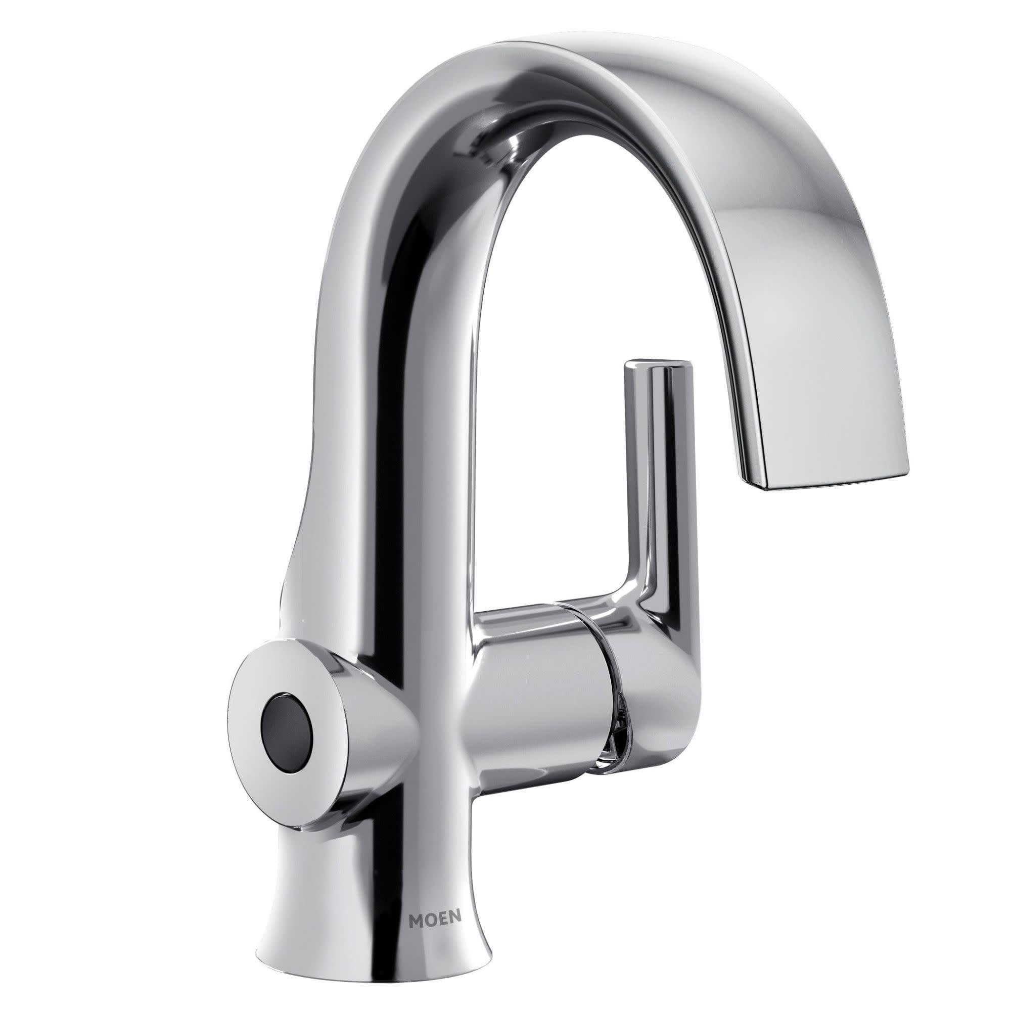 Moen Doux Motionsense Wave Touchless Single Handle Bathroom Sink Faucet with Drain Assembly