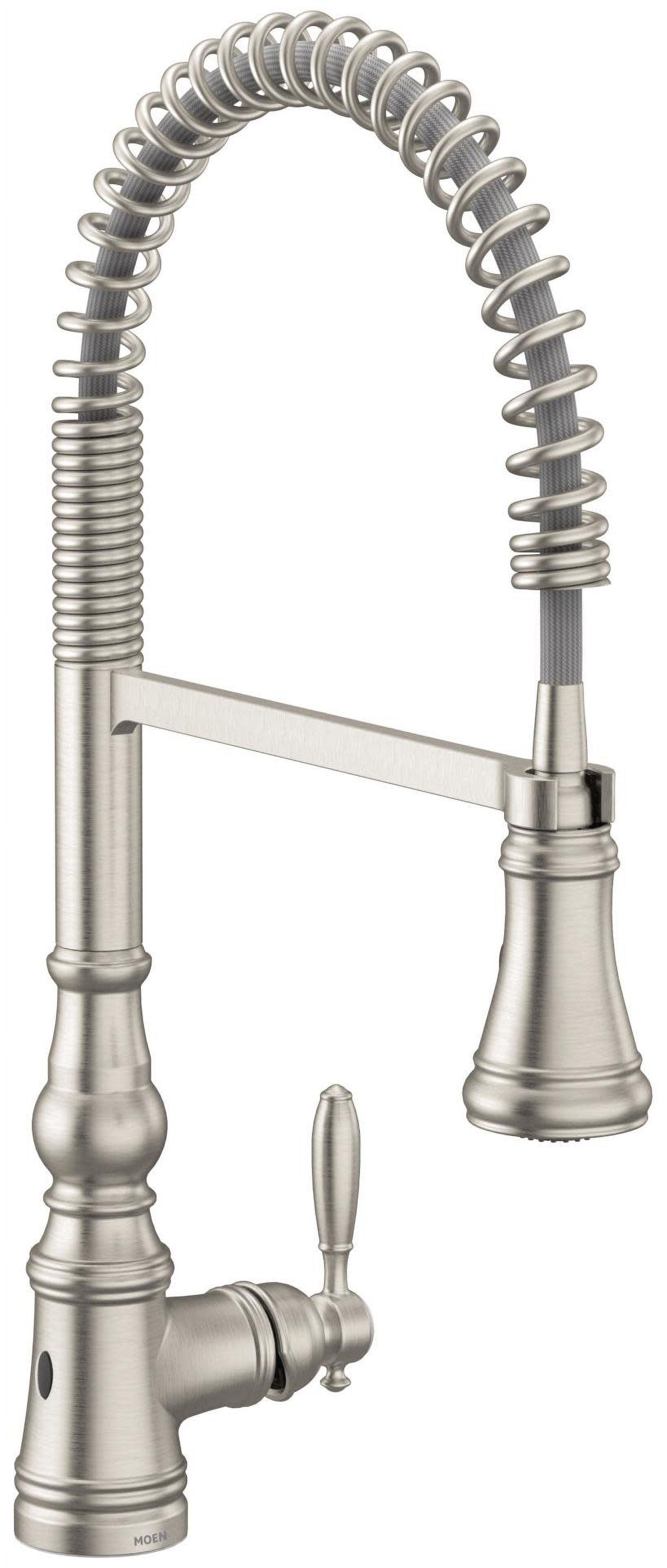 Moen Weymouth MotionSense Wave Single Handle Pre-Rinse Spring Pulldown Kitchen Faucet