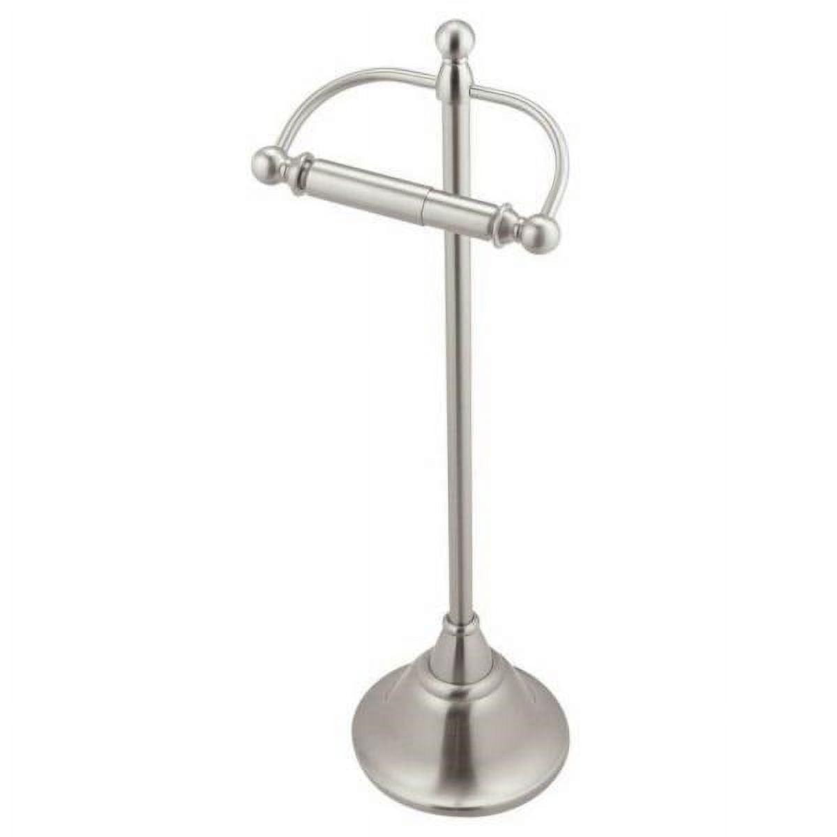 Brushed Nickel Freestanding Modern Toilet Paper Holder