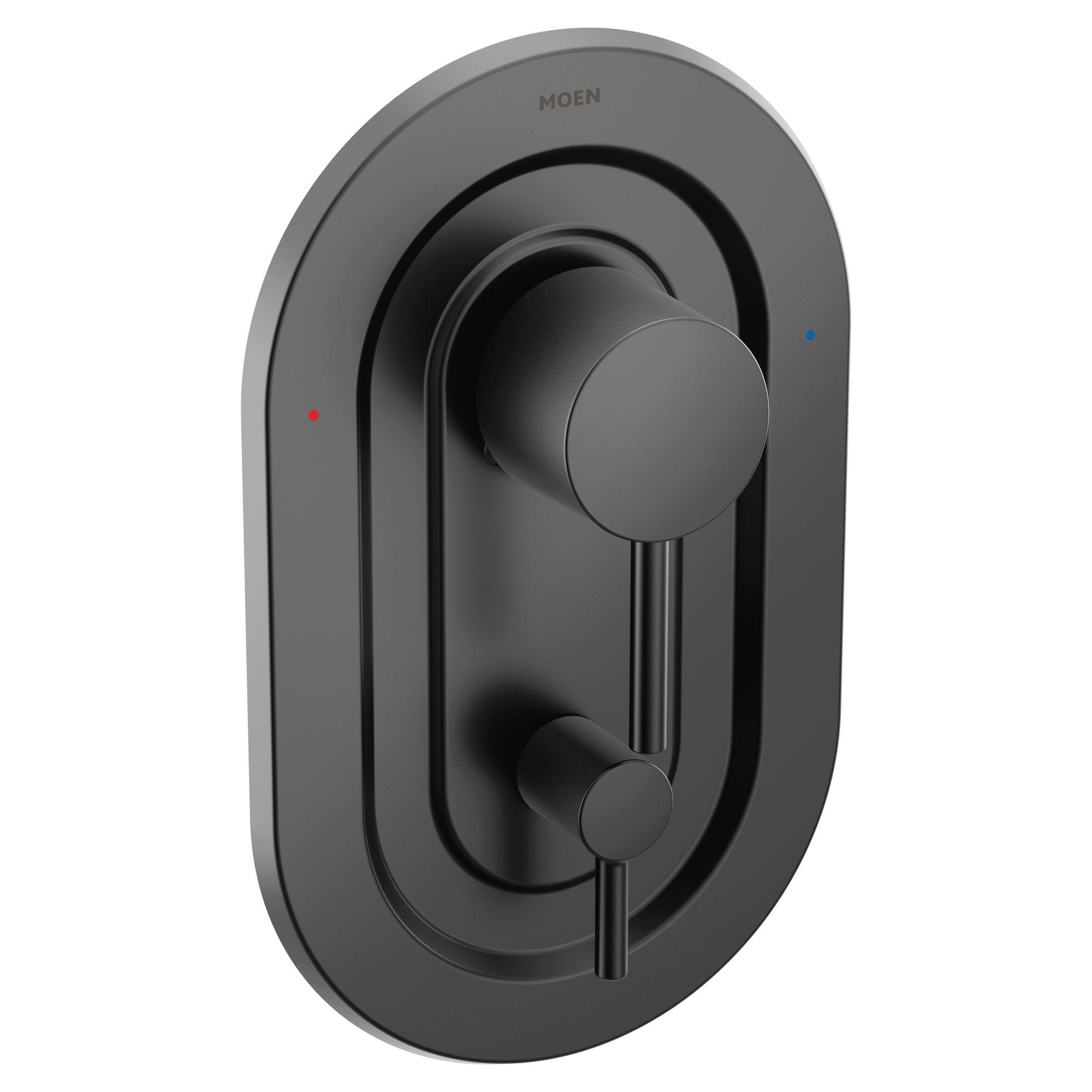 Modern Matte Black 3-Function Shower Trim with Lever Handles