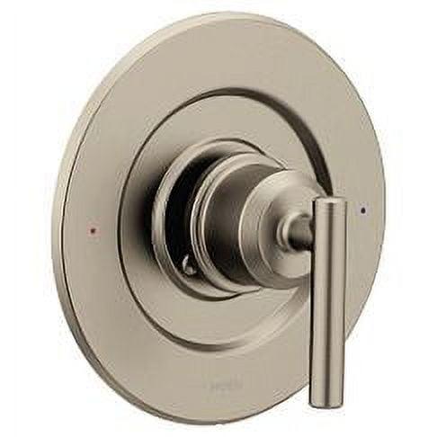 Brushed Nickel Modern Wall-Mounted Shower Lever Trim