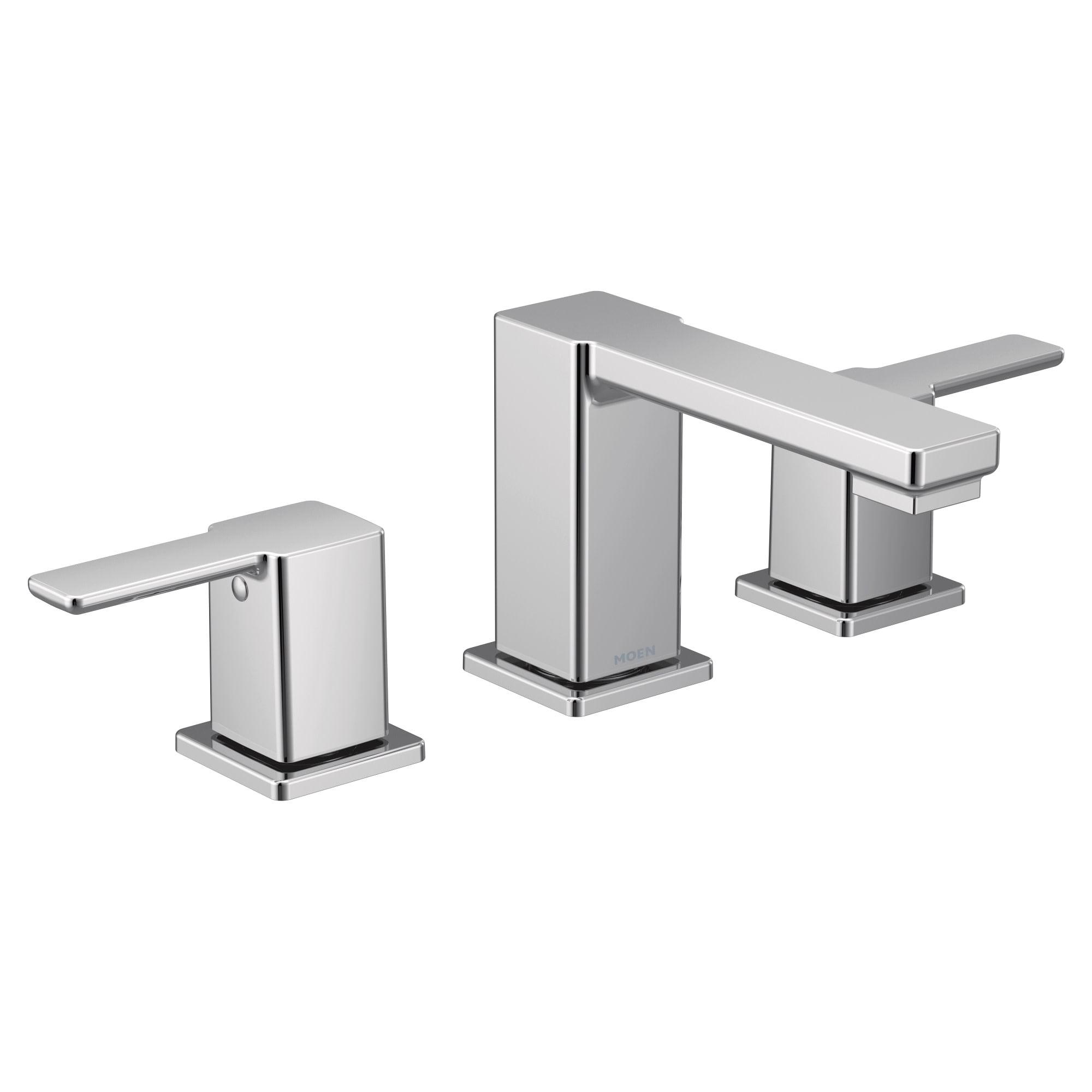 Contemporary Brushed Nickel 16" Widespread Bathroom Faucet