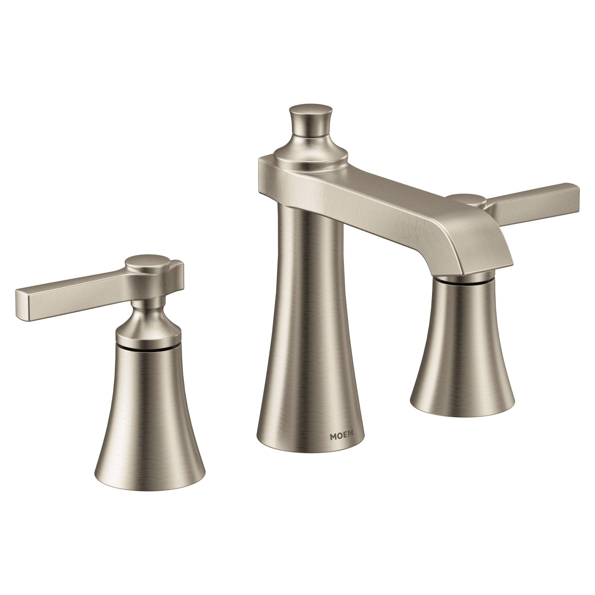 Elegant Transitional 7" Polished Nickel Widespread Bathroom Faucet