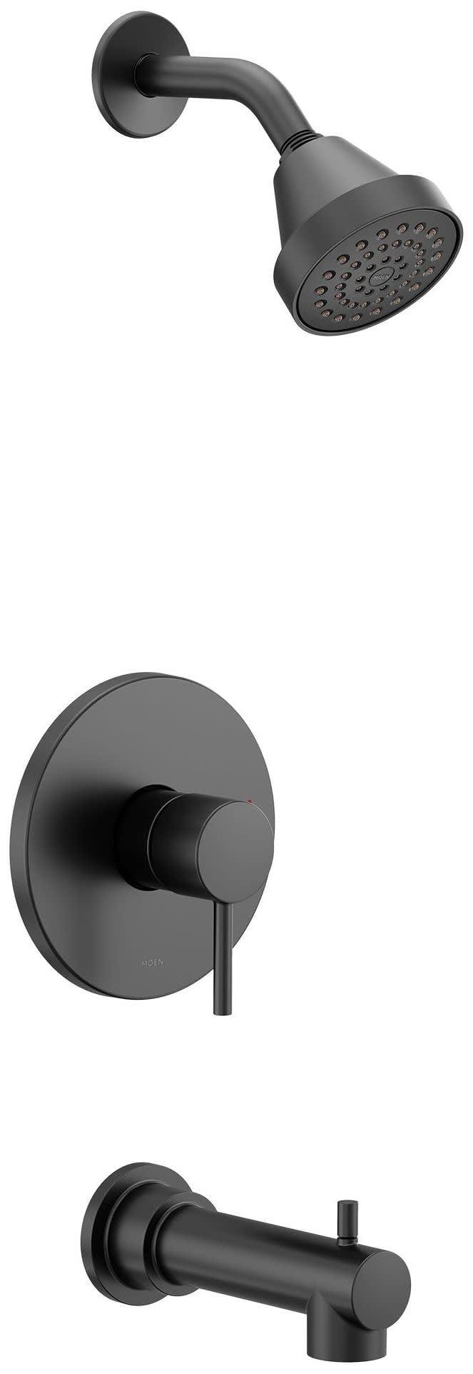 Modern Chrome Black Wall-Mounted Rain Shower System