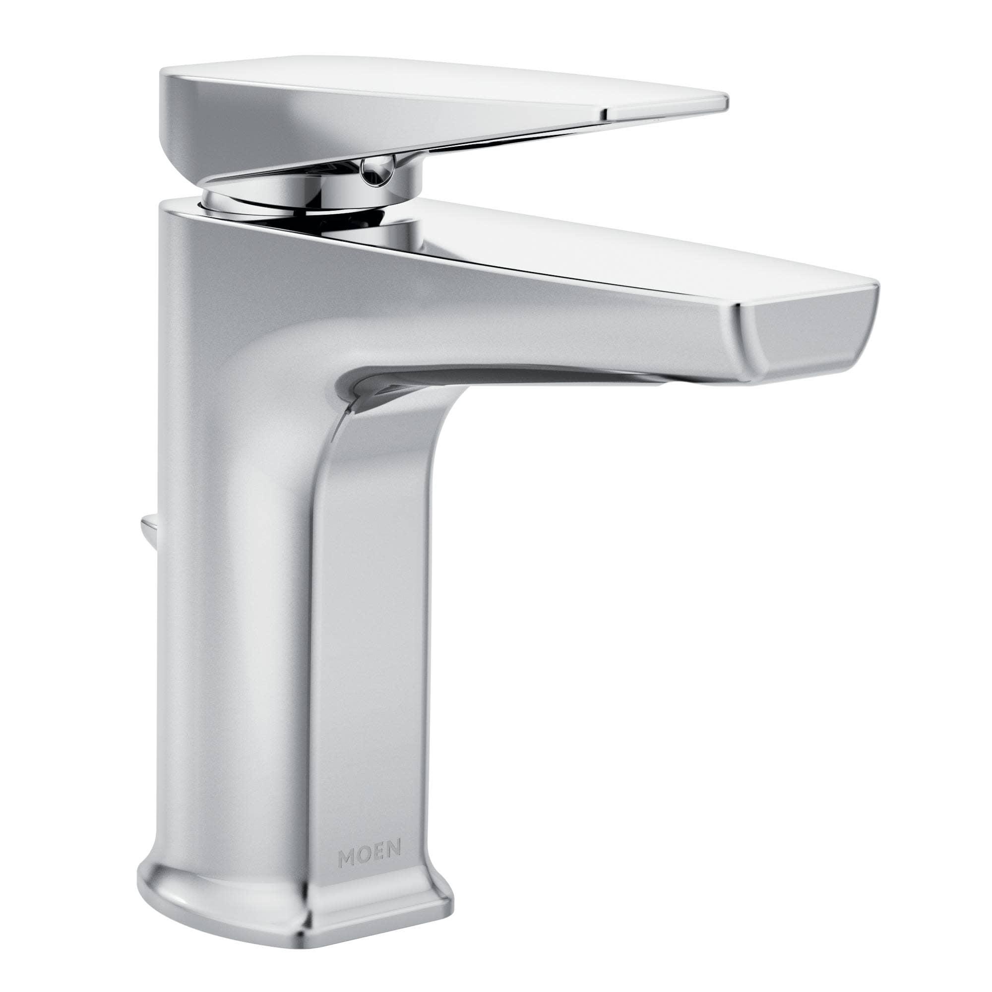 Sleek Modern Black Chrome Single-Handle 6'' Bathroom Faucet