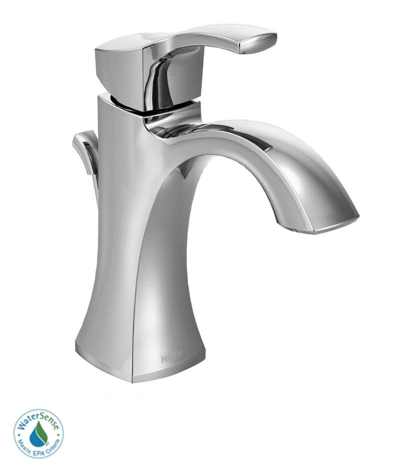 Moen Voss Single Hole Bathroom Faucet with Drain Assembly