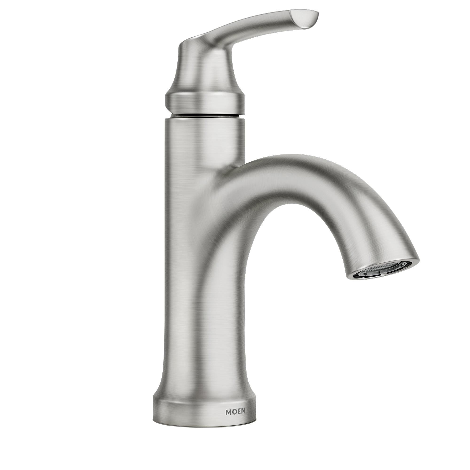 Elegant Wellton High Arc Brushed Nickel Single-Handle Bathroom Faucet