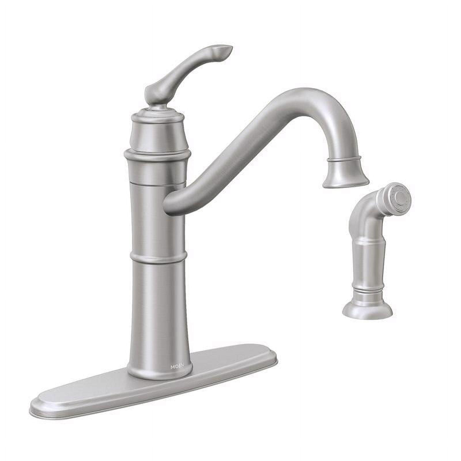 Stainless Steel High Arc Kitchen Faucet with Side Sprayer