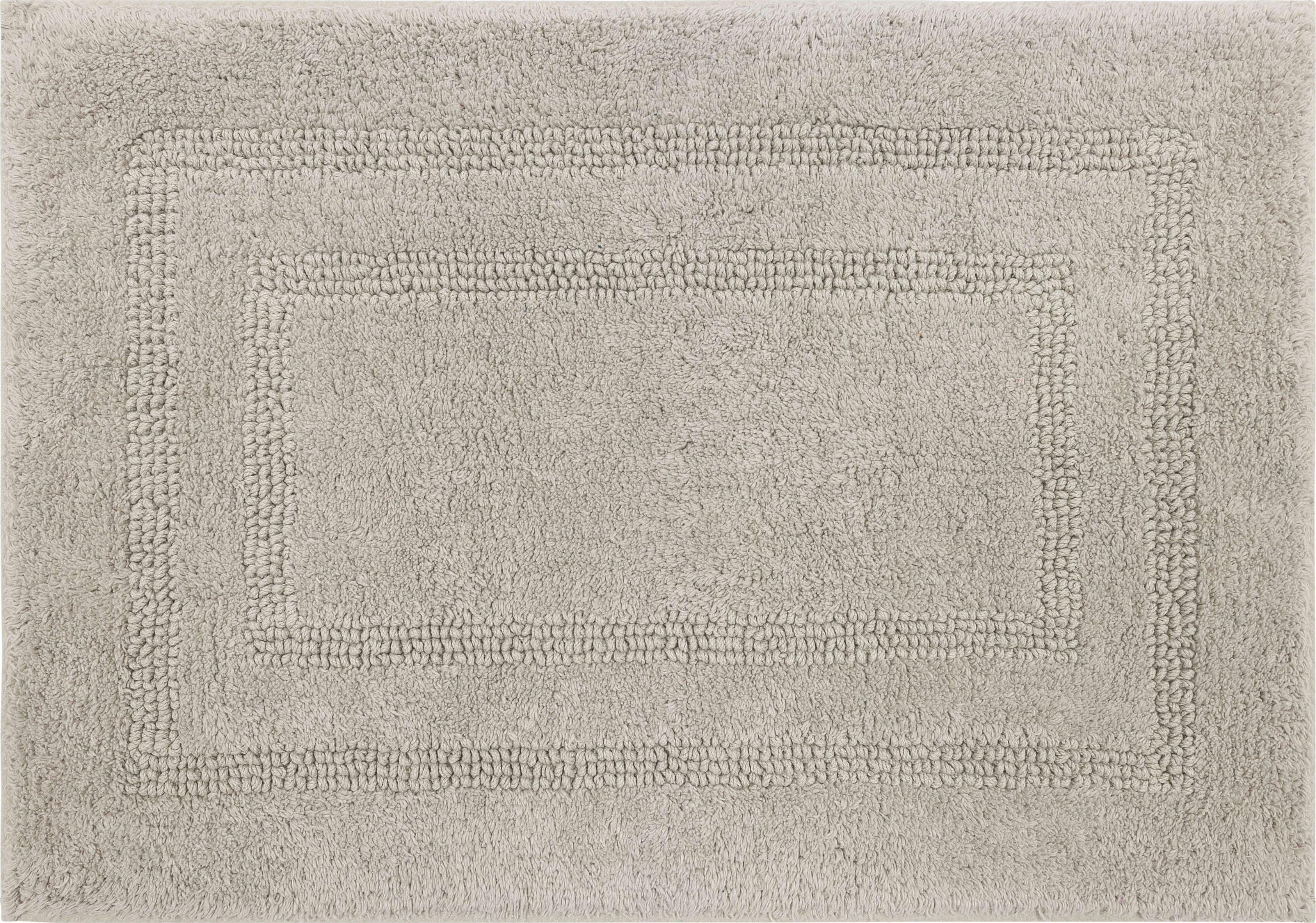 Mohawk Cotton Bath Mat Soft Absorbent Quick Dry Machine Washable Bathroom Mat, Silver, 27" x 45"