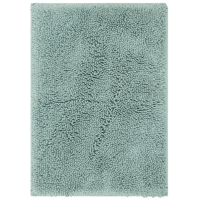 Mohawk Home Classic Cotton Plush Stain/Fade Resistant Non-Slip Washable Bath Mat, Glacier, 1' 9" X 2' 10"