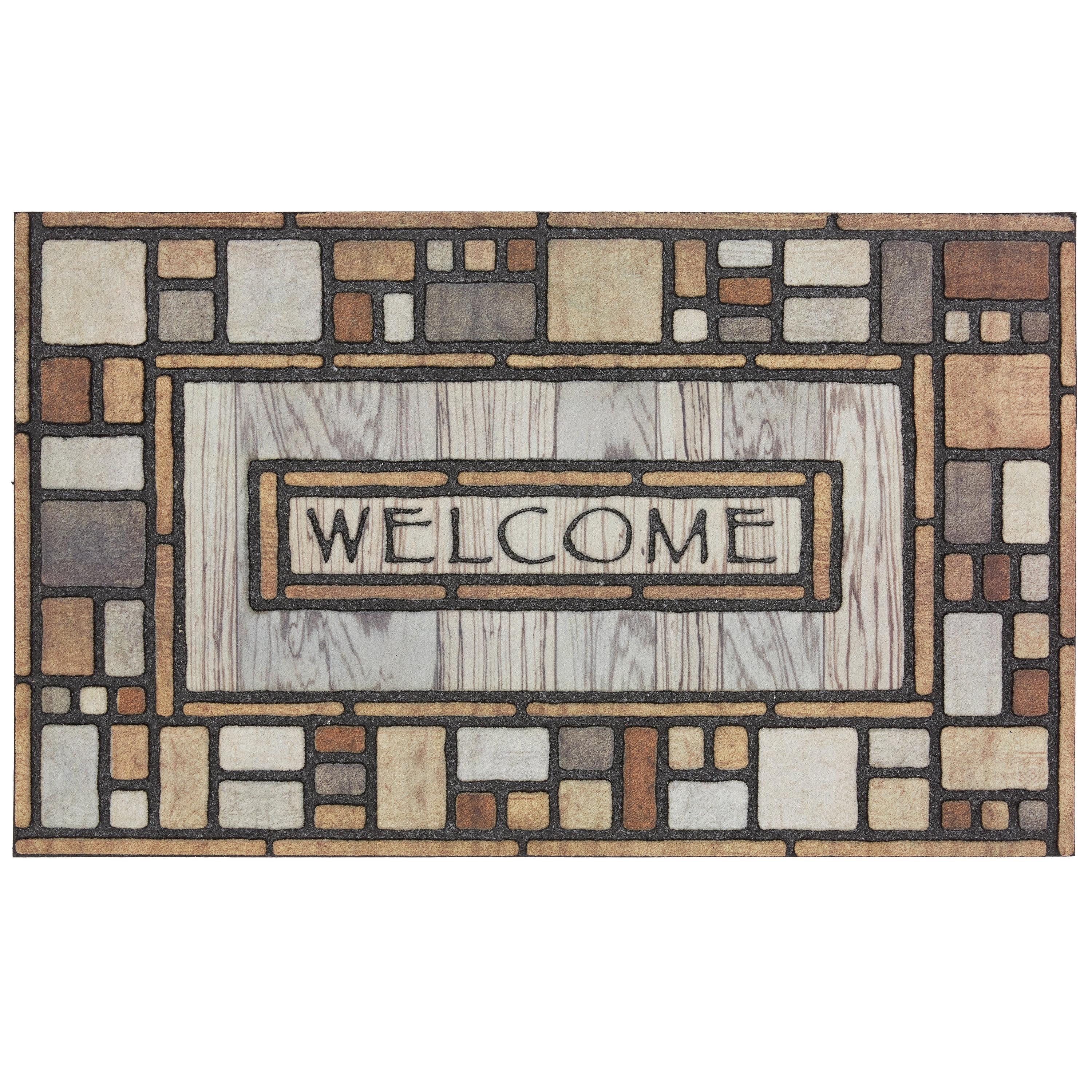 Drifted Nature 35" x 23" Recycled Rubber Outdoor Doormat