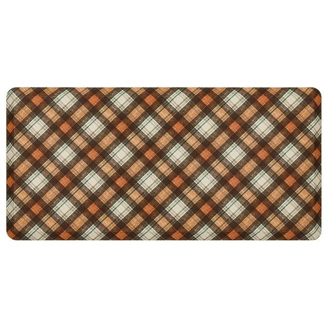 Mohawk Home Harvest Chalk Plaid Dri-Pro Deluxe Cushion Mat, Multi, 1' 8" x 3' 6"