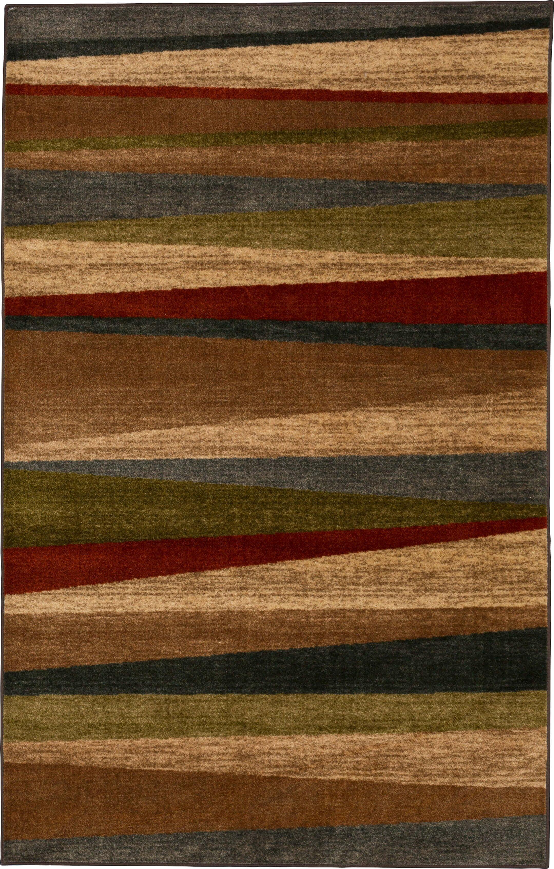 Mohawk Home Mayan Sunset Stripe 2' 6" x 3' 10" Area Rug - Tan - Perfect for Living Room, Dining Room, Office
