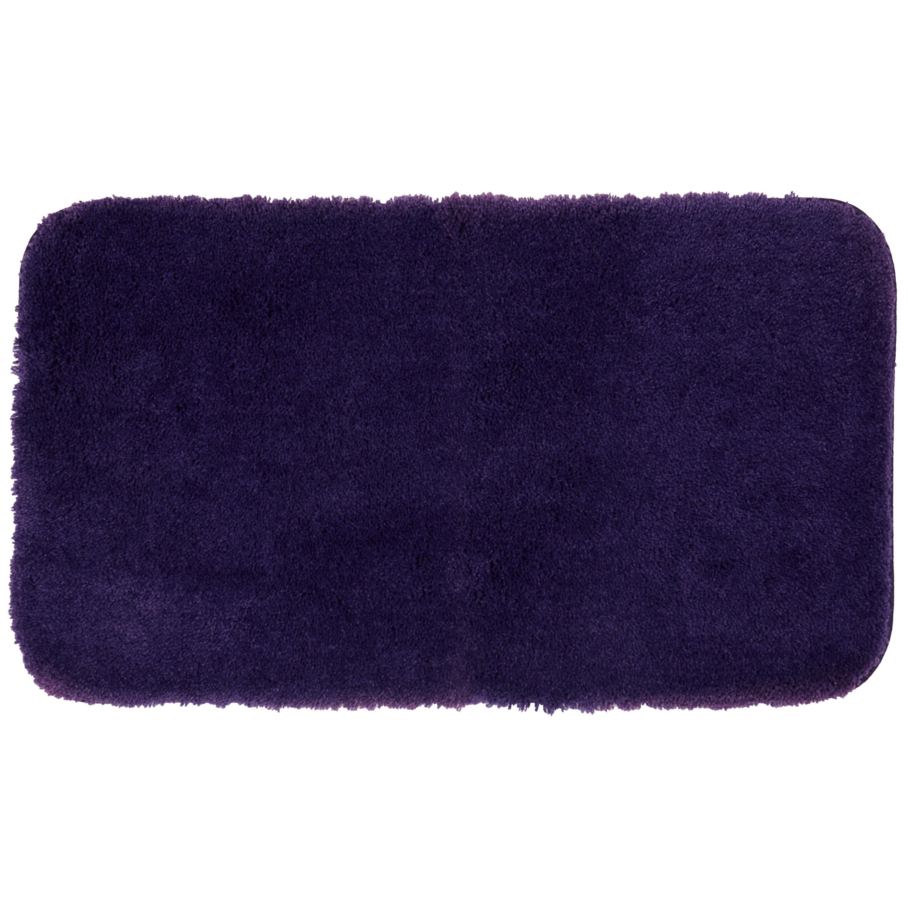 Mohawk Home Pure Perfection Nylon Bath Rug Scatter, Plum 1'5" x 2'