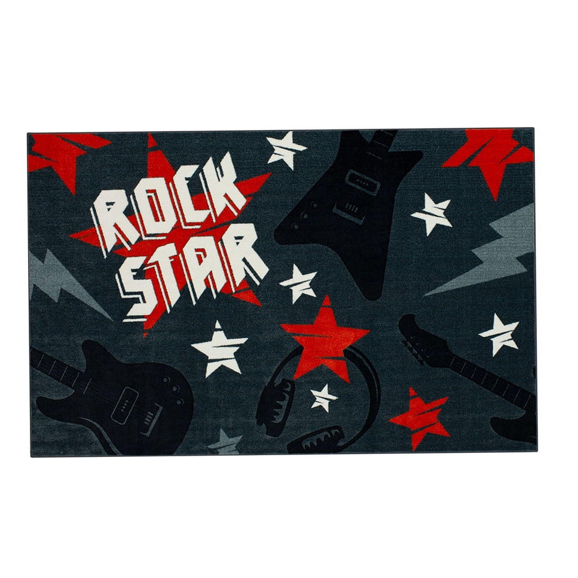 Mohawk Home Rock Star Printed Indoor Area Rug in Red, 5'x8'