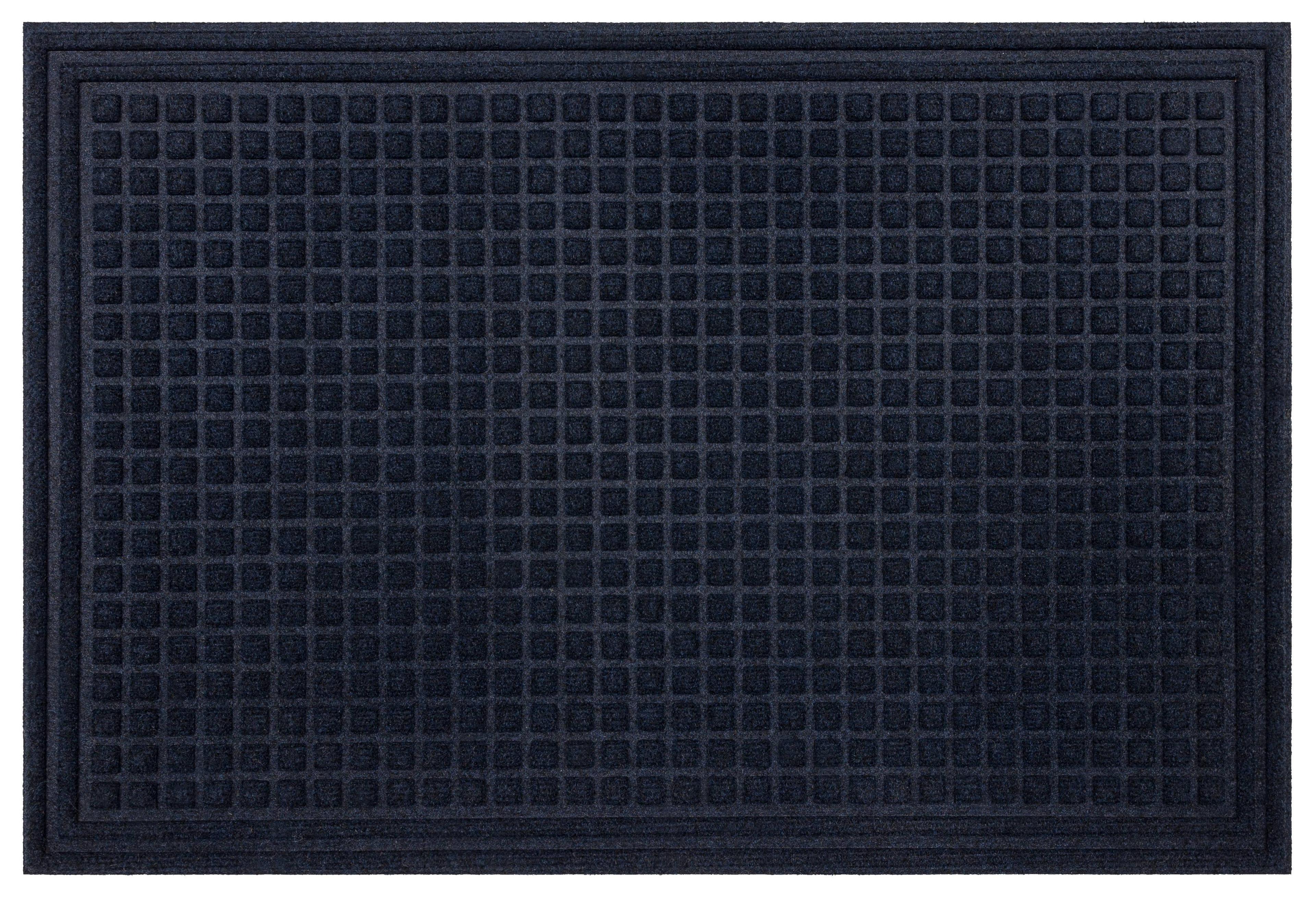 Mohawk Home Waffle Grid Impression Blue 1' 6" x 2' 6" Door Mat