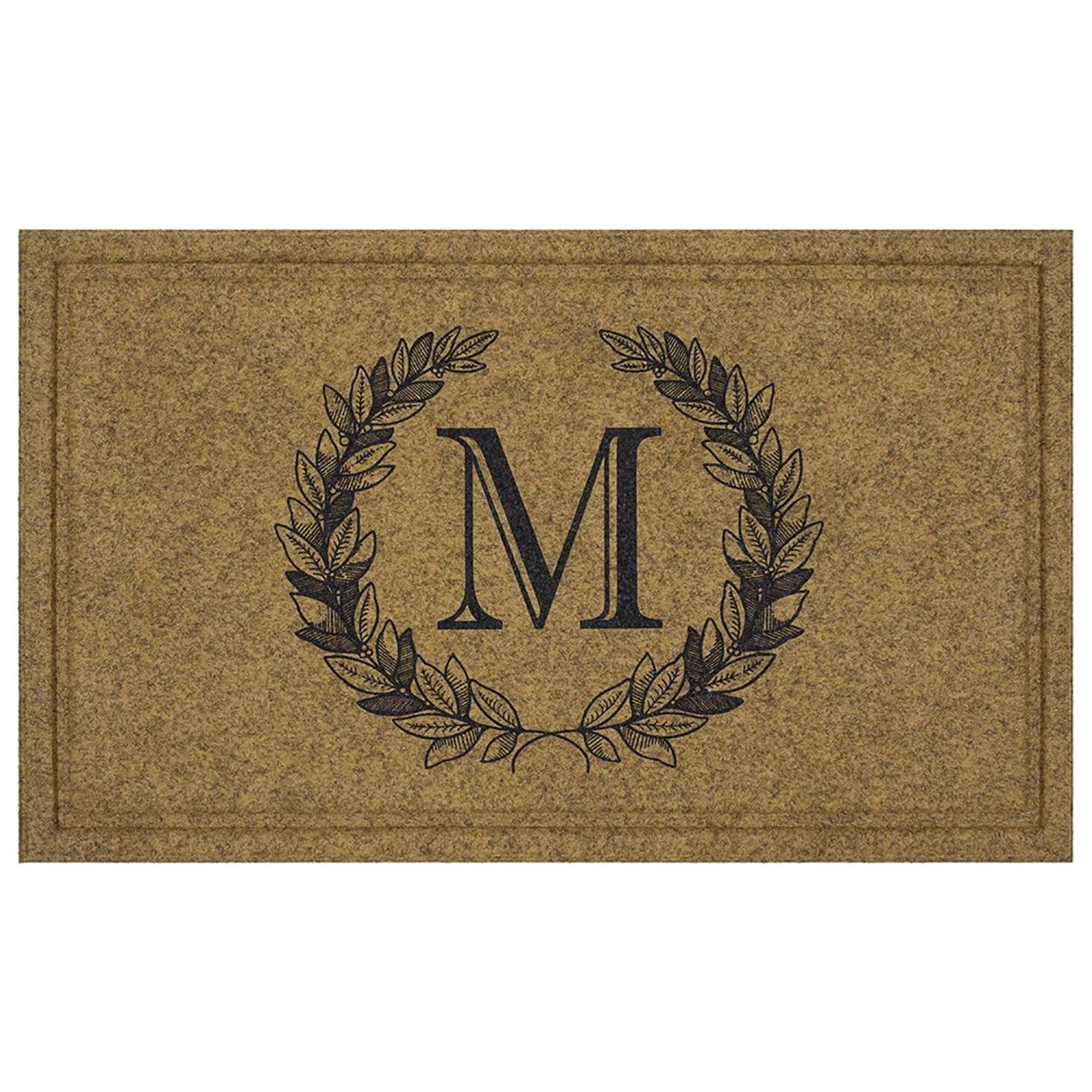 Personalized Brown Faux Coir Outdoor Doormat, 24" x 36"