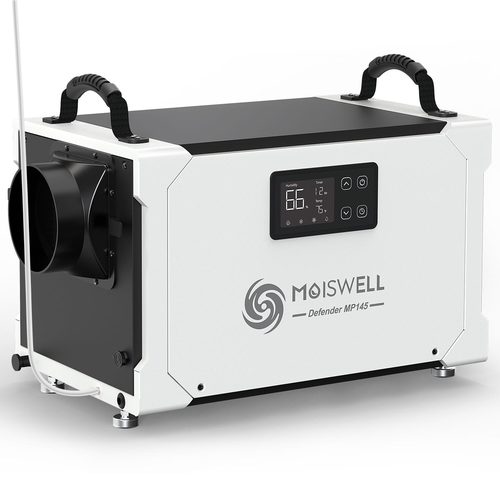 Moiswell 145 PPD White and Black Commercial Dehumidifier with Pump