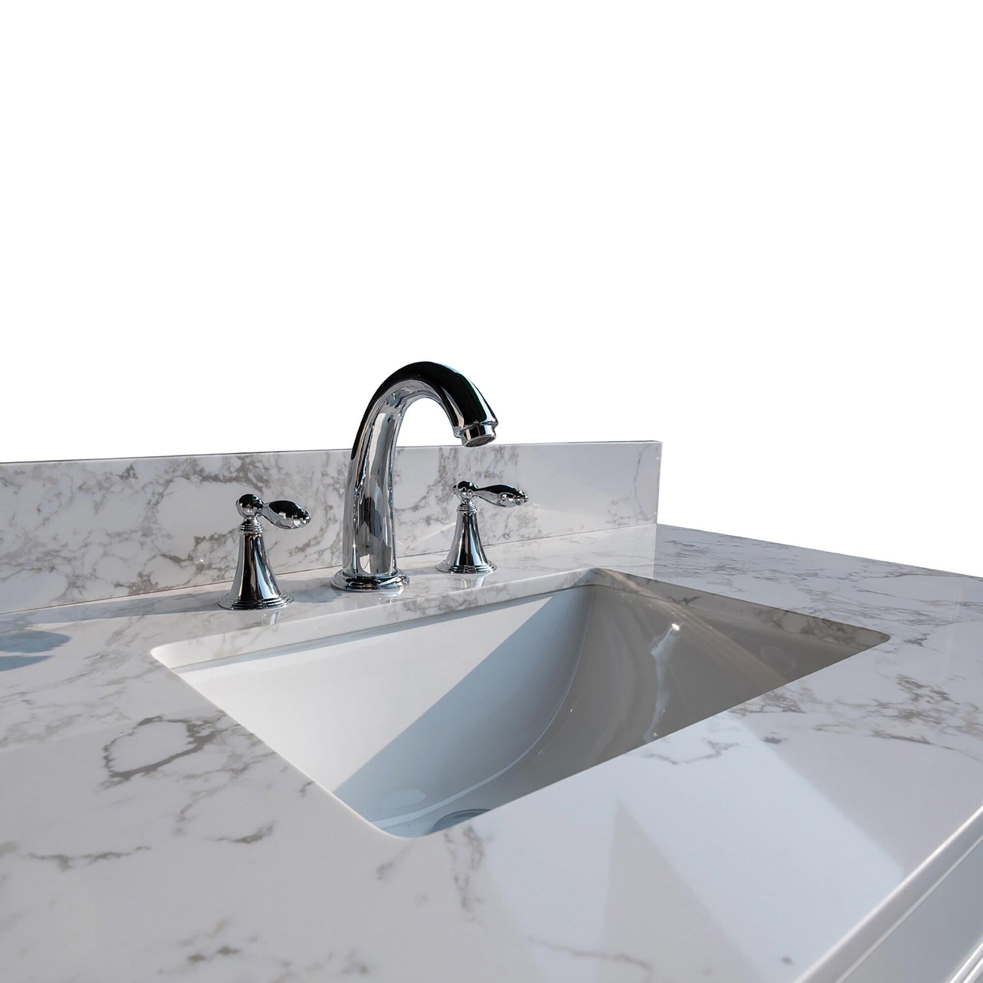 Momei Montary 43''x22" bathroom stone vanity top engineered stone carrara