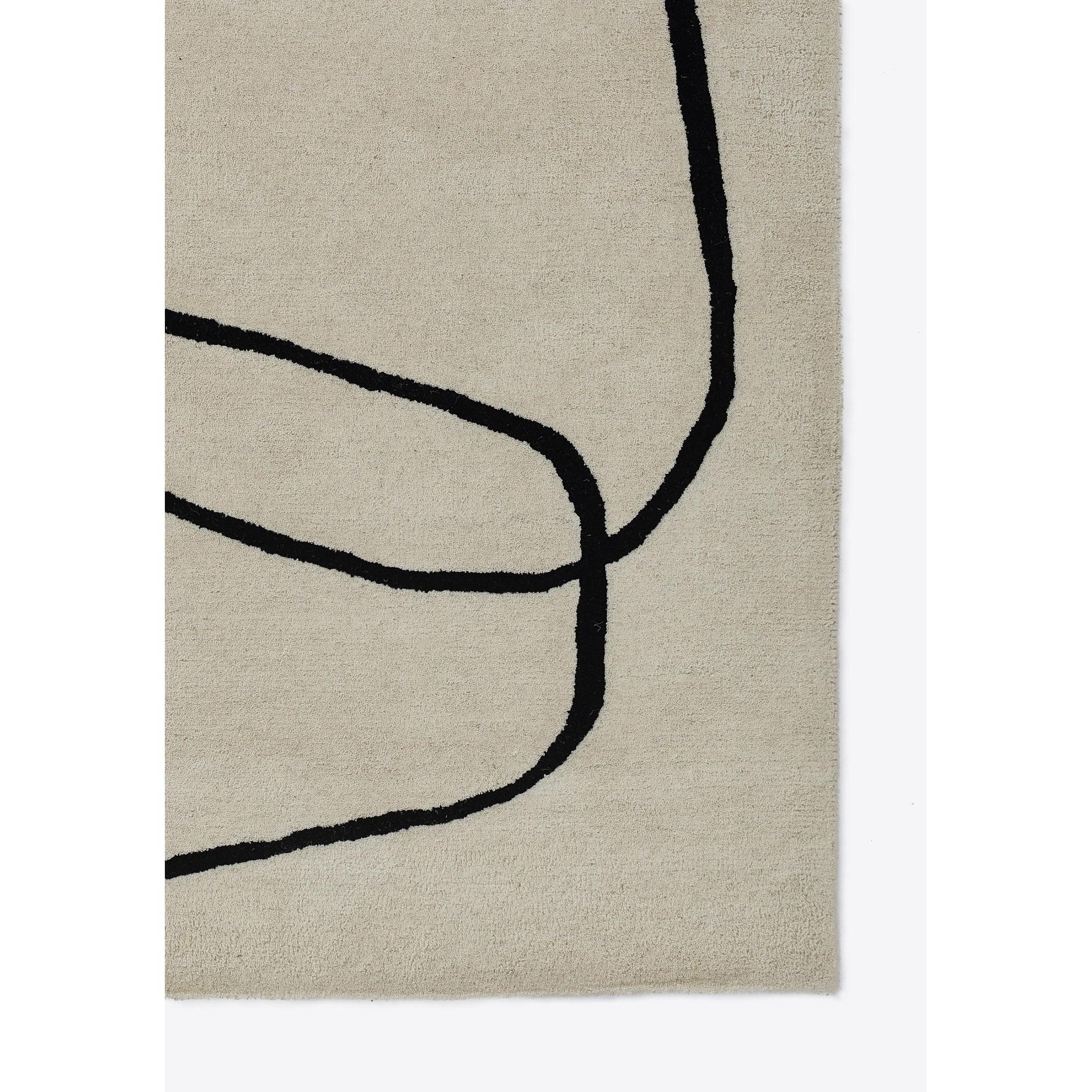 Shayla Hand-Tufted Wool Rug - White / 5' x 8'