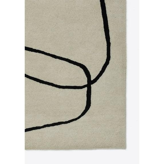 Shayla Hand-Tufted Wool Rug - White / 5' x 8'