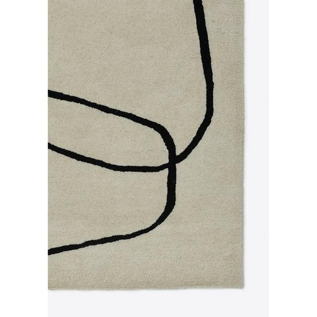 Shayla Hand-Tufted Wool Rug - White / 5' x 8'