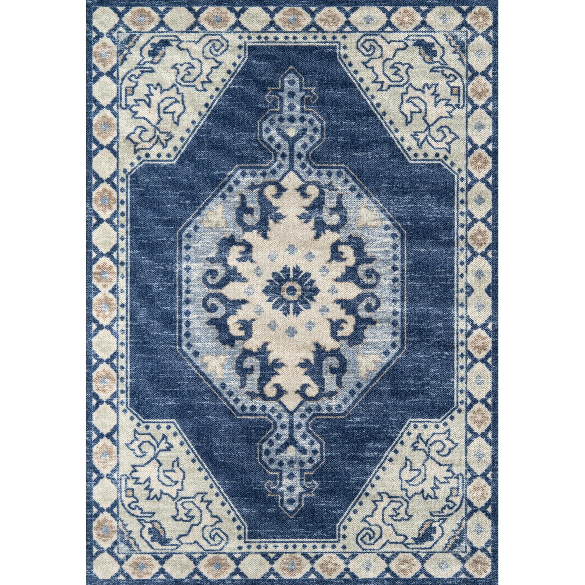 Momeni Anatolia Oriental Traditional Area Rugs, Blue