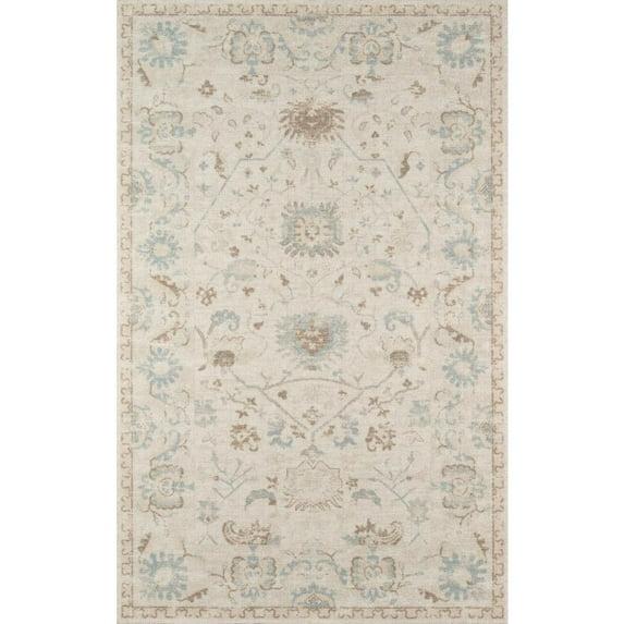 Momeni Anatolia Wool and Nylon Machine Made Beige Area Rug 7'9" X 9'10"