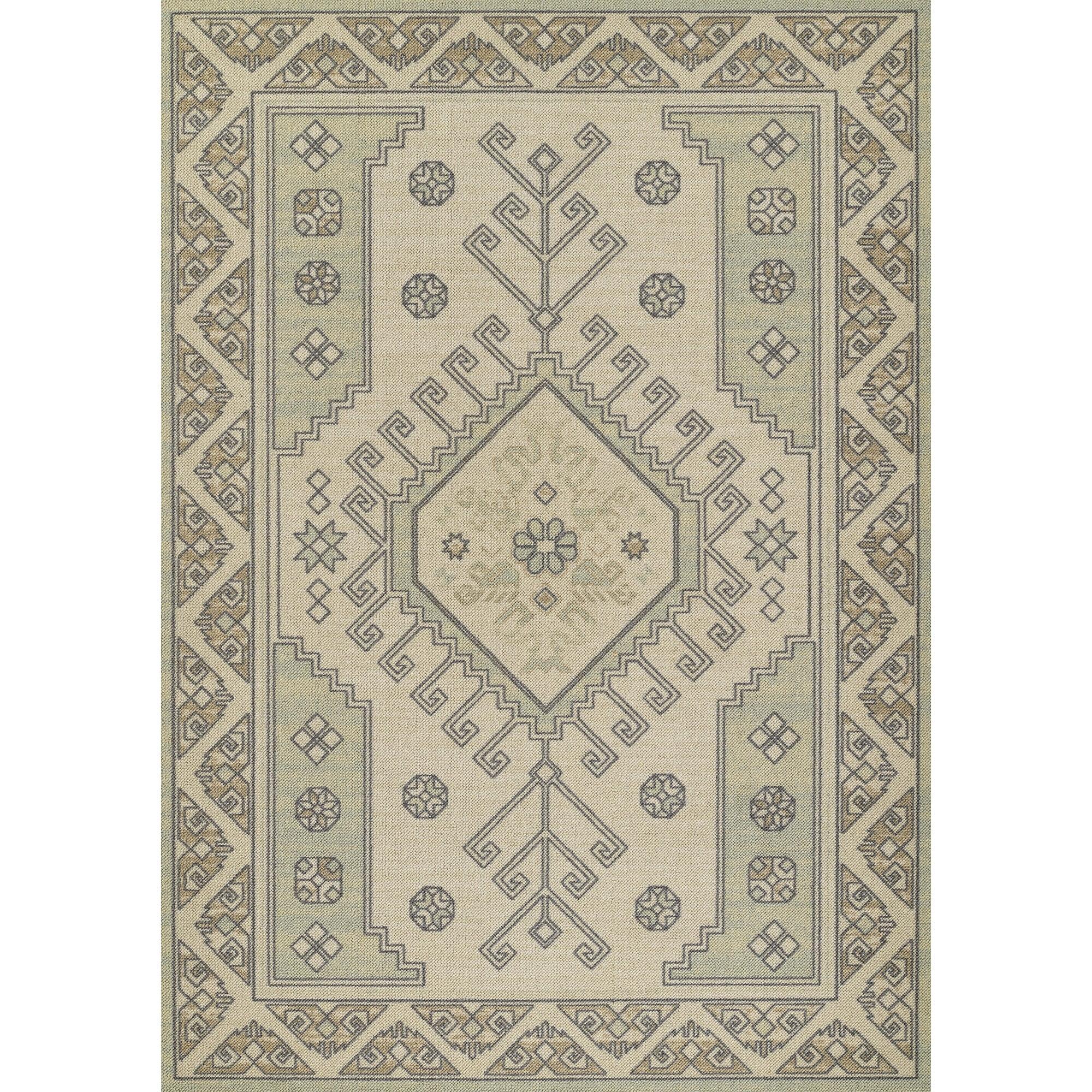 Momeni Anatolia Sylm Medallion Machine Loomed Rug Sage Green