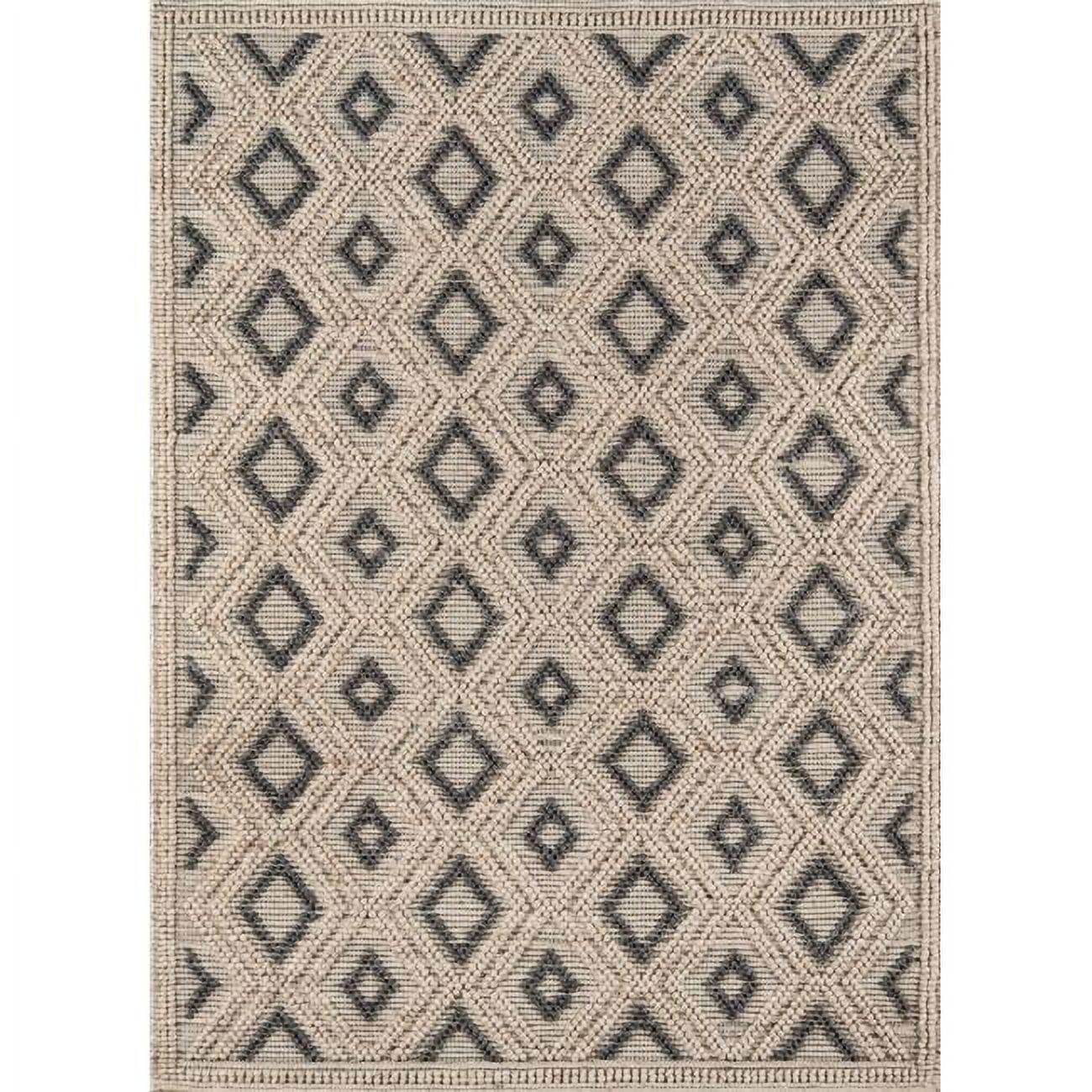 Momeni  Andes Hand Woven Wool and Viscose Contemporary Geometric Area Rug 5' x 7' 5' x 8' Indoor Living Room, Bedroom, Dining Room