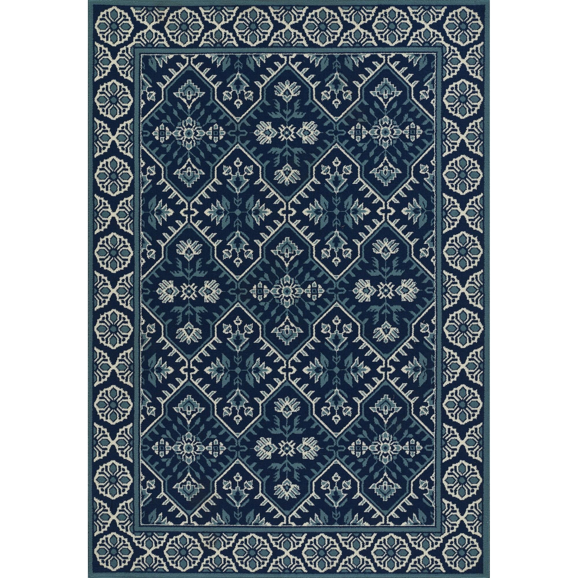 Multicolor Diamond Easy-Care Indoor/Outdoor Area Rug 6'7" x 9'6"