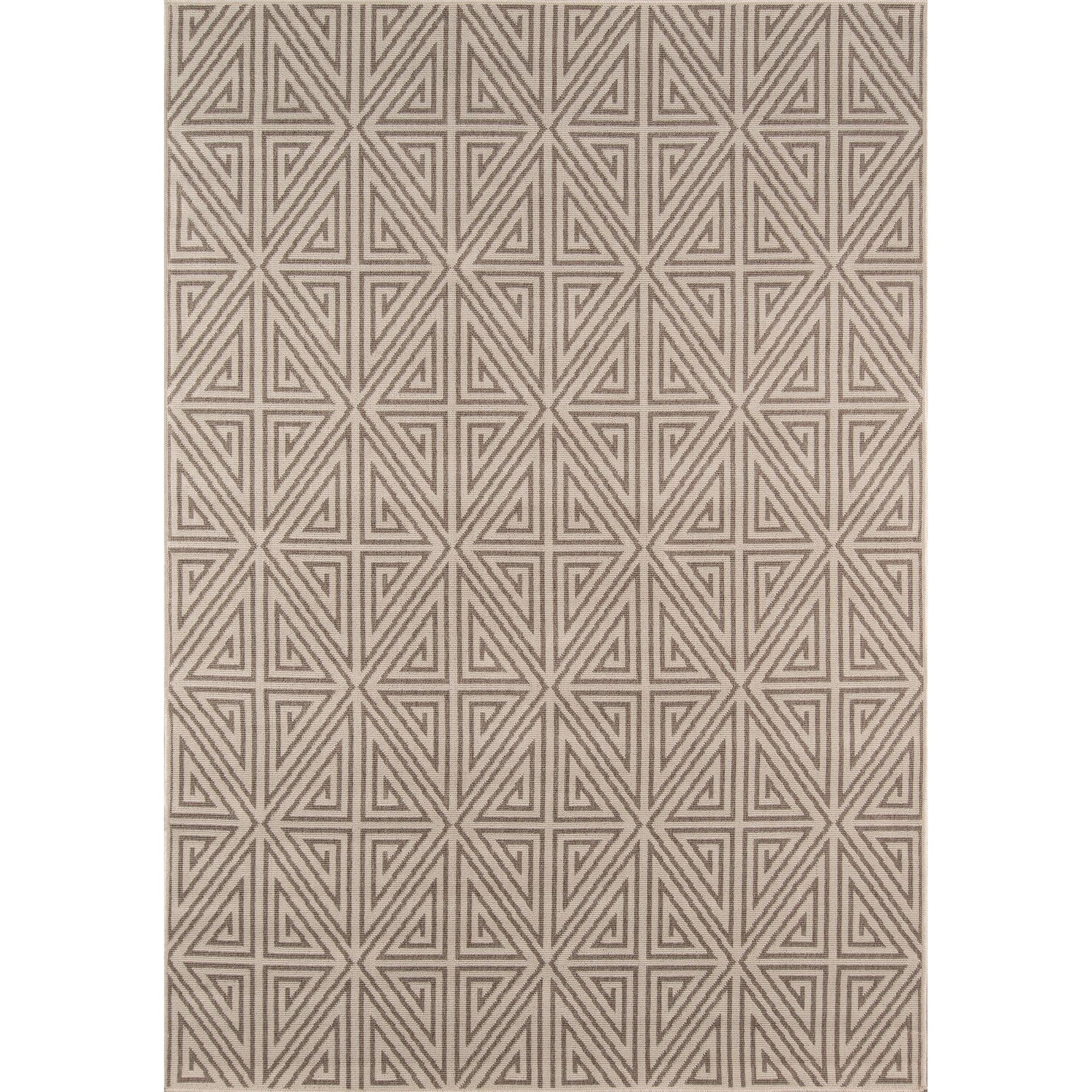 Momeni  Baja Diamonds Indoor Outdoor Rug Taupe 2'3" x 4'6" 2' x 3' Accent, Outdoor, Indoor Entryway, Kitchen, Patio Beige Rectangle
