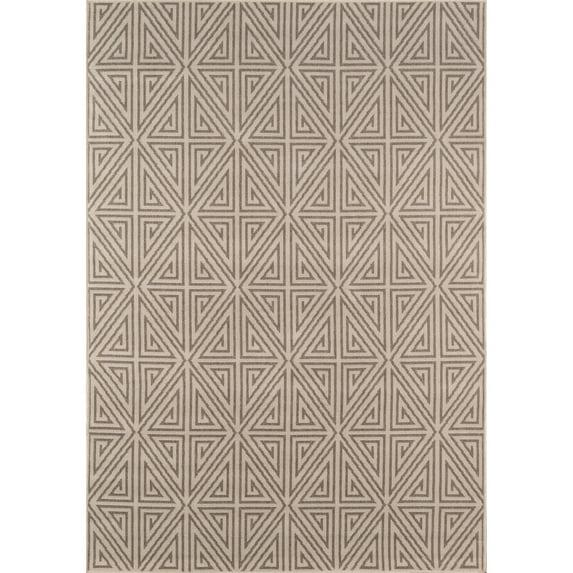 Momeni  Baja Diamonds Indoor Outdoor Rug Taupe 2'3" x 4'6" 2' x 3' Accent, Outdoor, Indoor Entryway, Kitchen, Patio Beige Rectangle