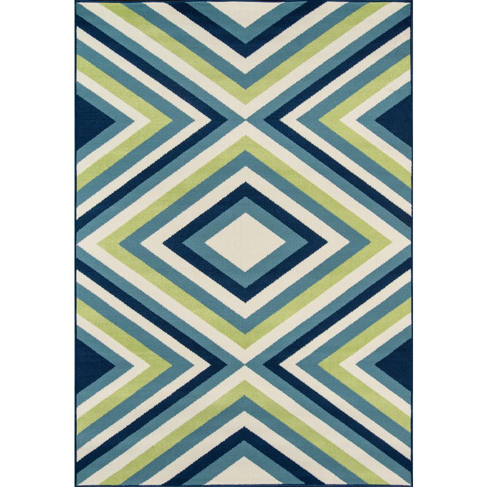 Momeni Baja Zig Zag Alfombra Multi Interior Exterior 1'8" X 3'7"